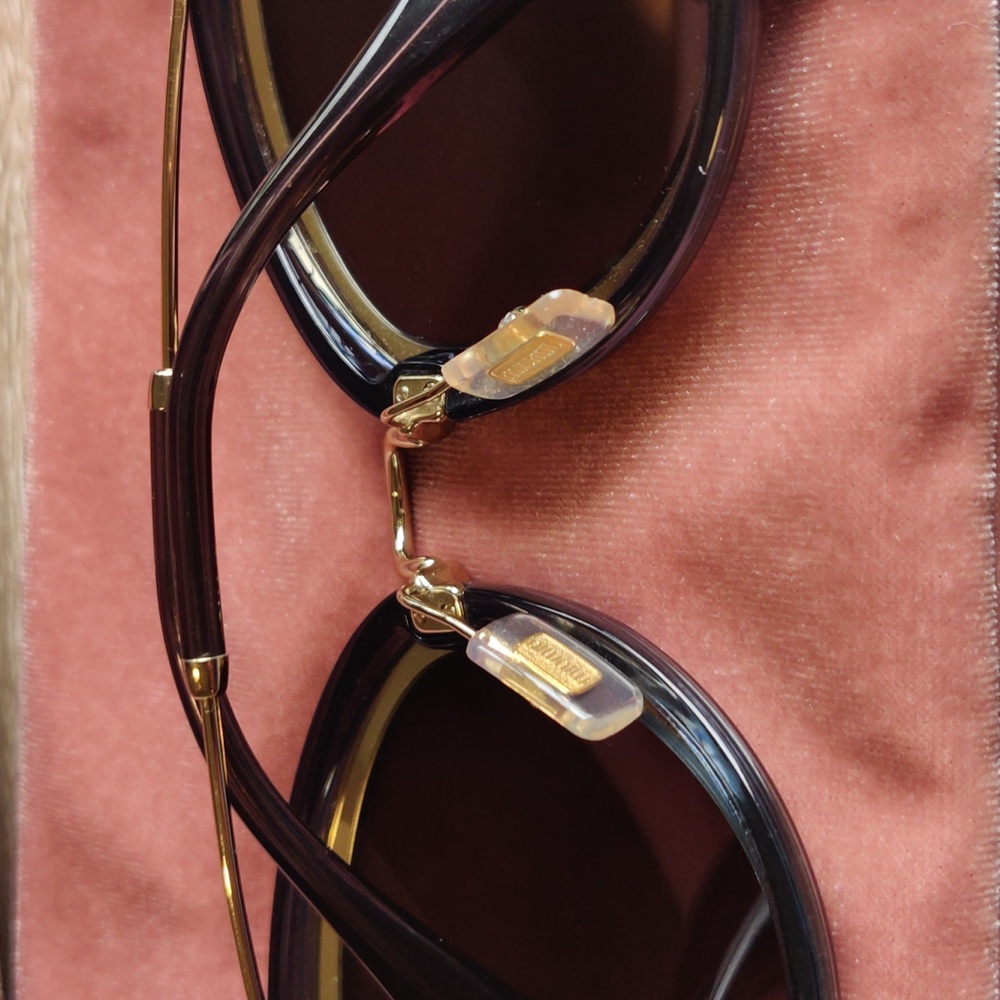 Miu Miu Sunglasses Black & Gold - Picture 3 of 11